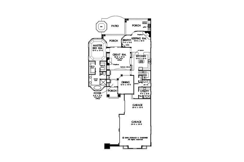 Home Plan - Floor Plan - Main Floor for European House Plan #929-863 - 4 bed, 3.5 bath