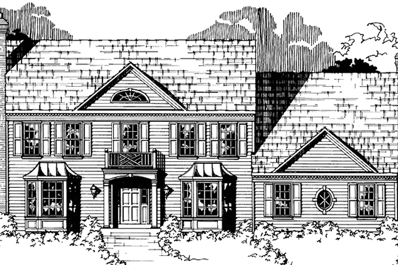 Home Plan - Colonial Exterior - Front Elevation Plan #953-25