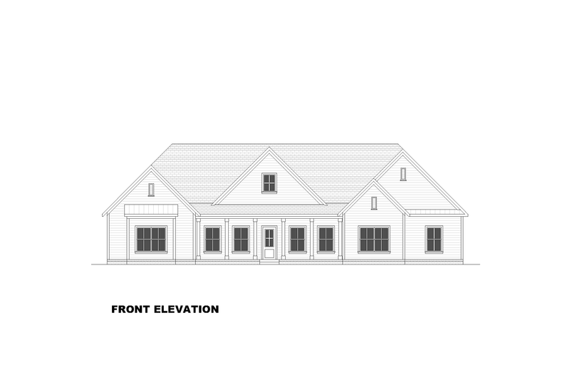 Dream House Plan - Exterior - Front Elevation 5 for Farmhouse House Plan #1117-24 - 3 bed, 3 bath