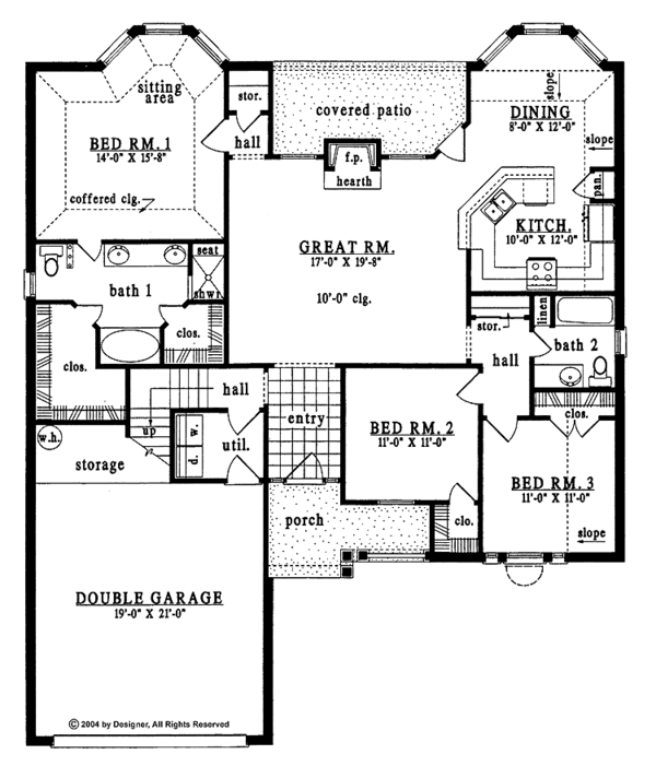 Dream House Plan - Country Floor Plan - Main Floor Plan #42-547