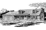 Colonial Style House Plan - 4 Beds 2.5 Baths 2463 Sq/Ft Plan #315-118 