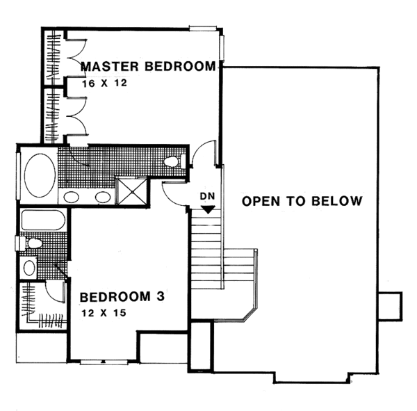 Traditional Floor Plan - Upper Floor Plan #56-661