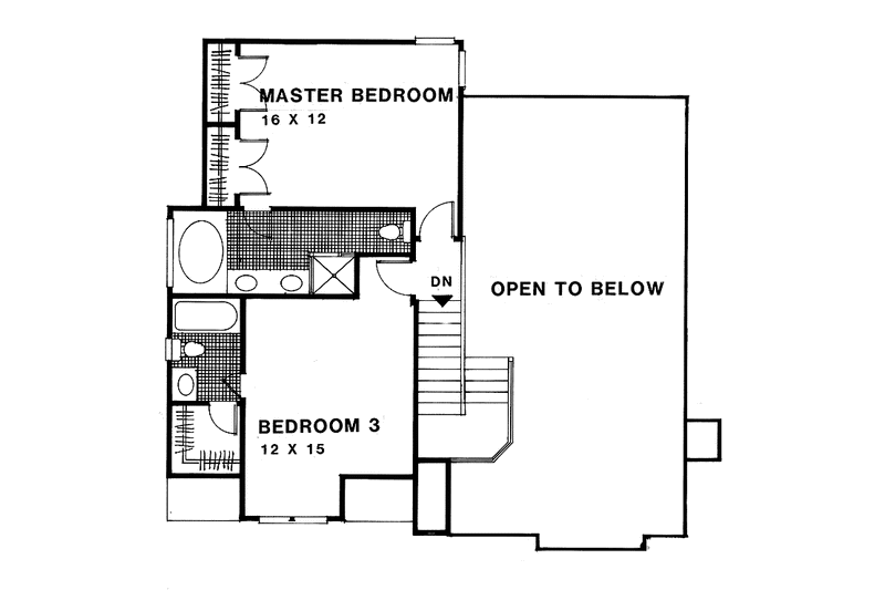 Architectural House Design - Floor Plan - Upper Floor for Traditional House Plan #56-661 - 3 bed, 3 bath