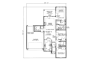 European Style House Plan - 3 Beds 2 Baths 1359 Sq/Ft Plan #17-184 Floor 