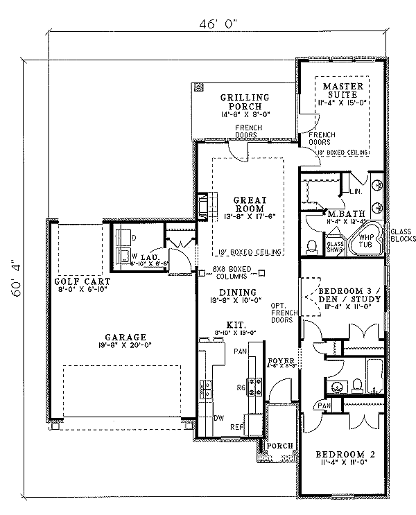 Home Plan - European Floor Plan - Main Floor Plan #17-184