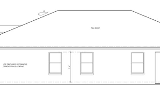 Exterior - Other Elevation for Mediterranean House Plan #1058-57 - 4 bed, 3 bath