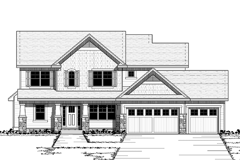 Dream House Plan - Exterior - Front Elevation 3 for European House Plan #51-627 - 4 bed, 2.5 bath