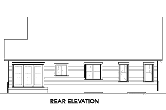 Exterior - Rear Elevation for Cottage House Plan #23-2280 - 2 bed, 1 bath