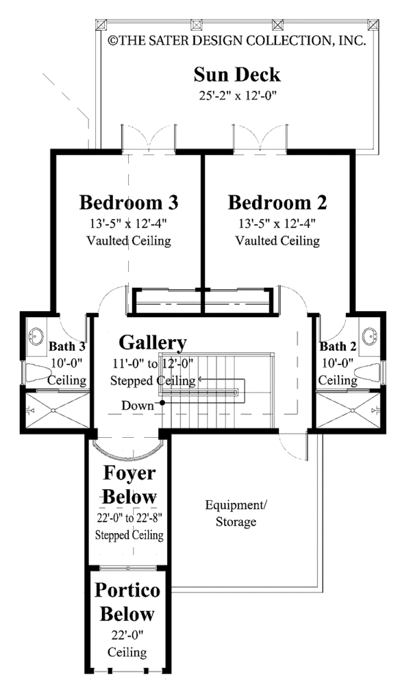 Architectural House Design - Traditional Floor Plan - Upper Floor Plan #930-405