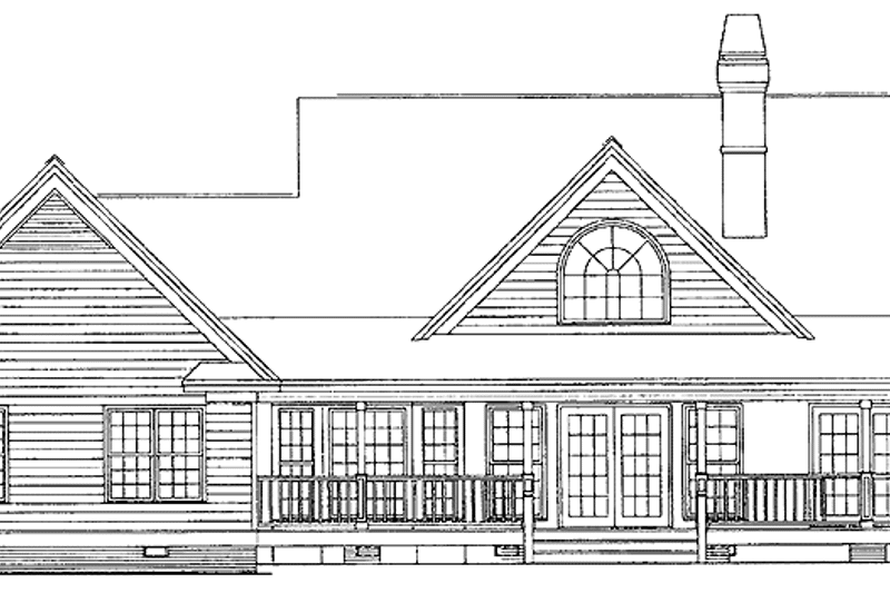 House Plan Design - Exterior - Rear Elevation for Ranch House Plan #929-244 - 3 bed, 2 bath