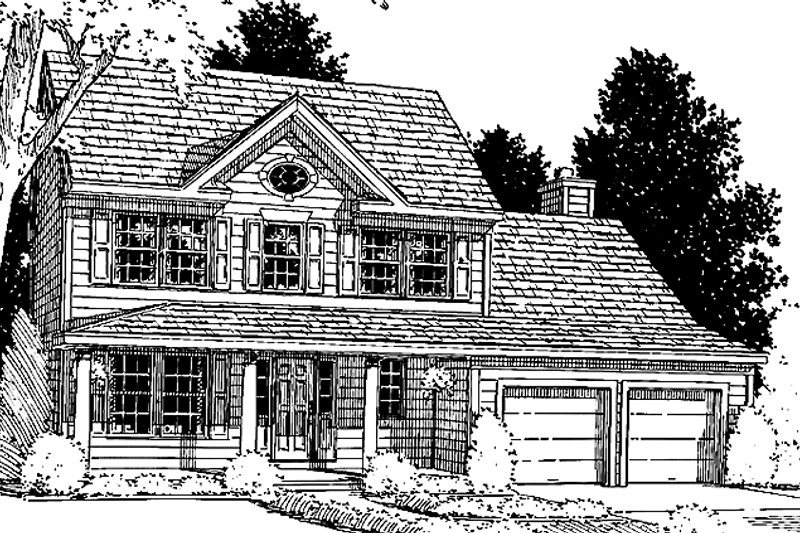 House Plan Design - Country Exterior - Front Elevation Plan #1029-25