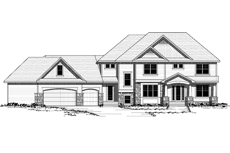 Home Plan - Exterior - Front Elevation 3 for Traditional House Plan #51-672 - 4 bed, 2.5 bath