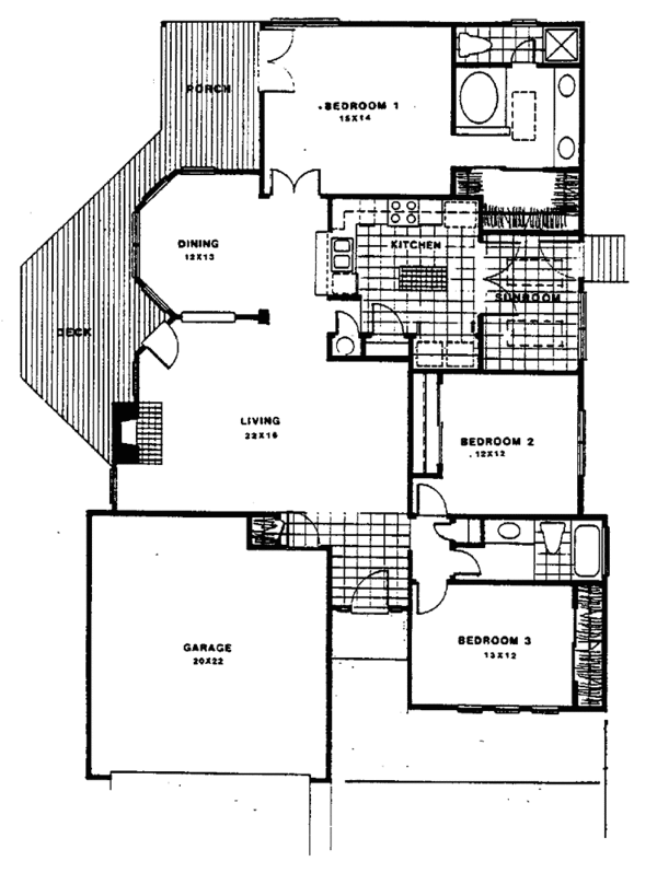 Home Plan - Traditional Floor Plan - Main Floor Plan #30-303