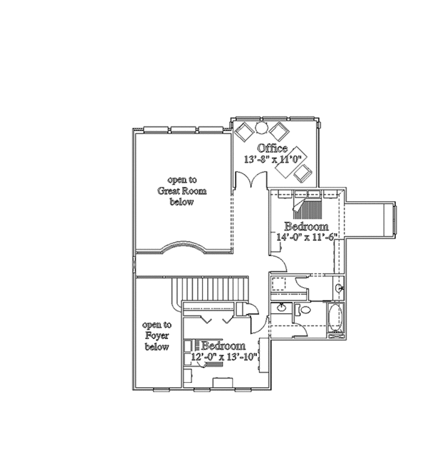 Home Plan - Country Floor Plan - Upper Floor Plan #306-138