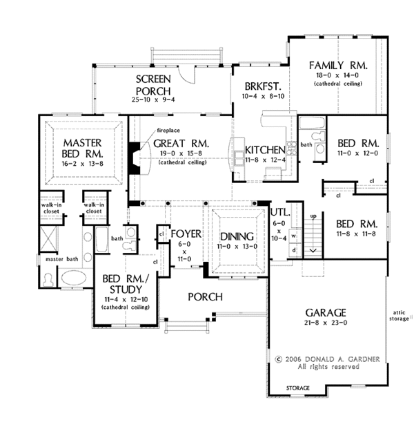 House Design - Ranch Floor Plan - Main Floor Plan #929-876