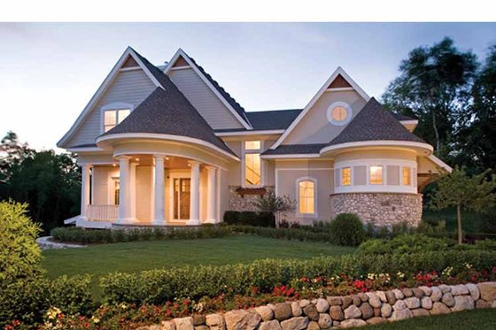 Exterior - Front Elevation 3 for Victorian House Plan #56-694 - 4 bed, 3.5 bath