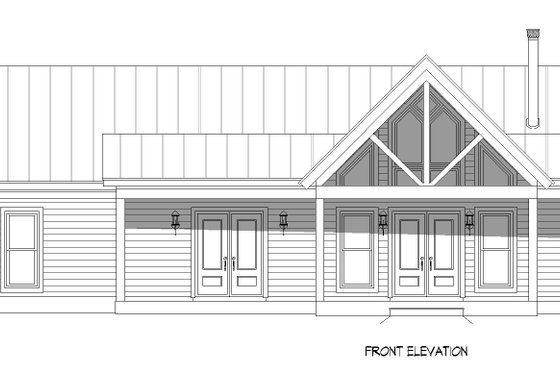 Exterior - Front Elevation 3 for Country House Plan #932-836 - 2 bed, 2 bath