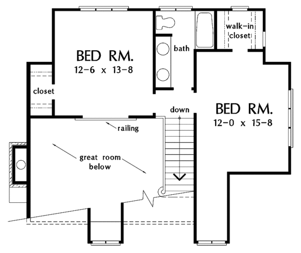Architectural House Design - Country Floor Plan - Upper Floor Plan #929-143