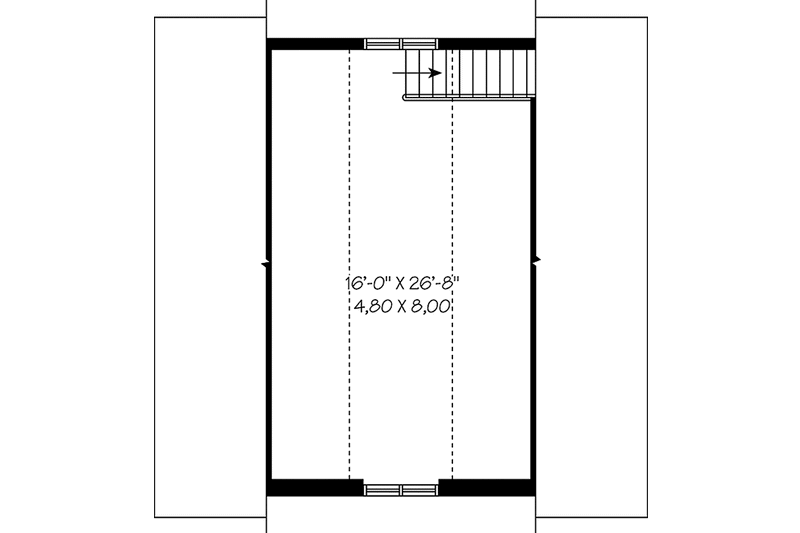 Home Plan - Floor Plan - Upper Floor for Craftsman House Plan #23-2477, 0 bath