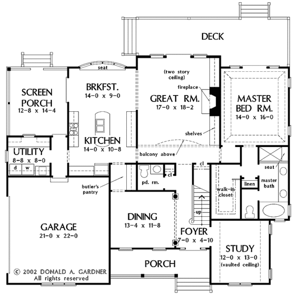 House Plan Design - Craftsman Floor Plan - Main Floor Plan #929-664