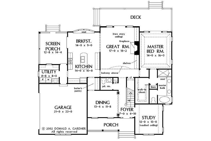 House Design - Floor Plan - Main Floor for Craftsman House Plan #929-664 - 3 bed, 2.5 bath
