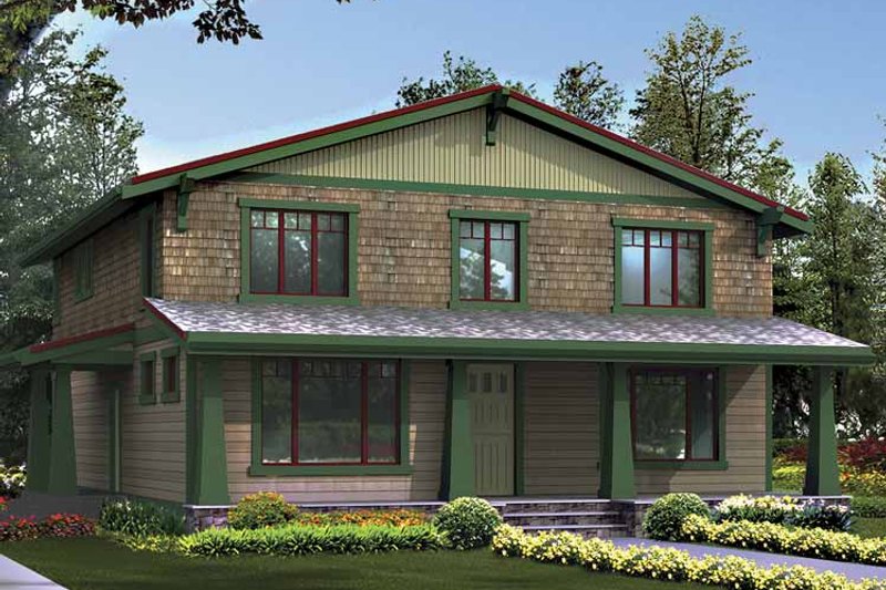 Dream House Plan - Exterior - Front Elevation 3 for Craftsman House Plan #132-405 - 3 bed, 2.5 bath