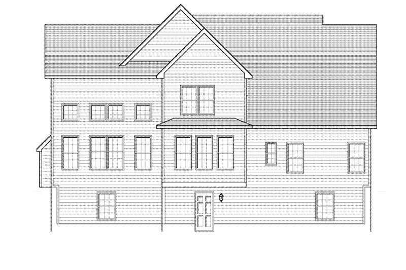 Dream House Plan - Exterior - Rear Elevation for Colonial House Plan #1010-16 - 3 bed, 2.5 bath