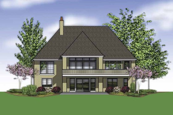 Exterior - Rear Elevation for Traditional House Plan #48-863 - 4 bed, 4 bath