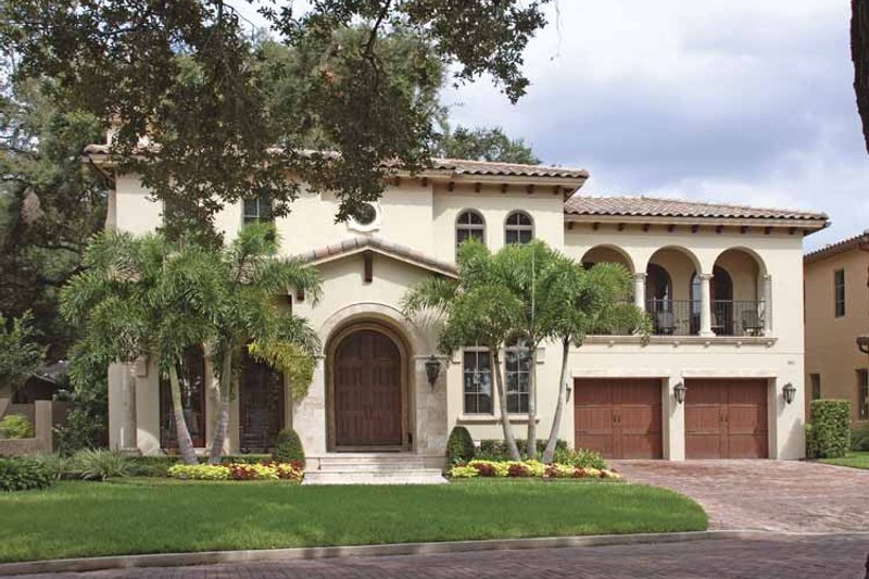 Home Plan - Exterior - Front Elevation 4 for Mediterranean House Plan #1019-3 - 4 bed, 4 bath