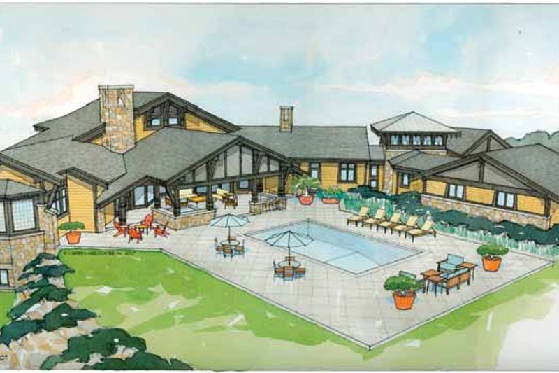 Dream House Plan - Exterior - Rear Elevation 3 for Prairie House Plan #928-62 - 4 bed, 4 bath