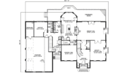 European Style House Plan - 4 Beds 5 Baths 4420 Sq/Ft Plan #17-2340 