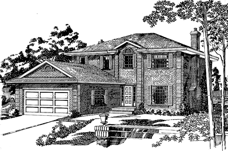 Dream House Plan - Colonial Exterior - Front Elevation Plan #47-970