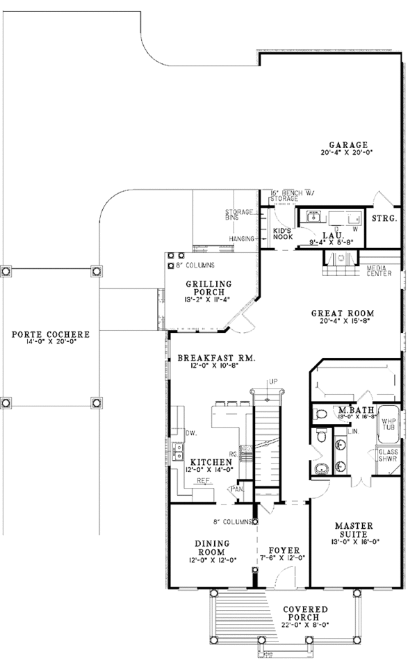 Home Plan - Contemporary Floor Plan - Main Floor Plan #17-2871