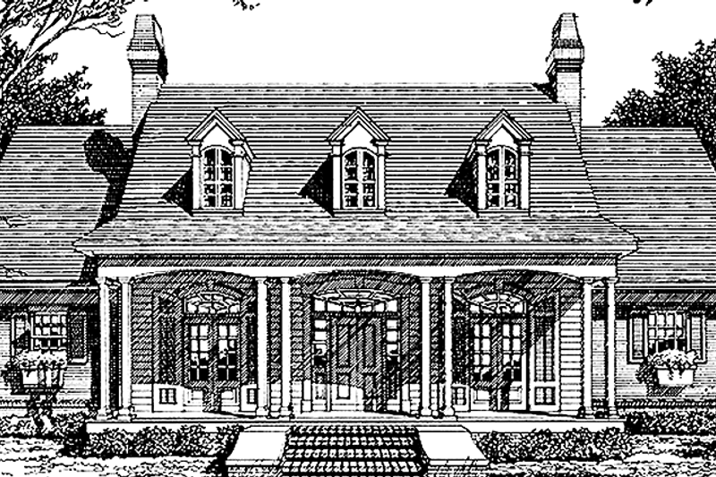 Dream House Plan - Country Exterior - Front Elevation Plan #985-15