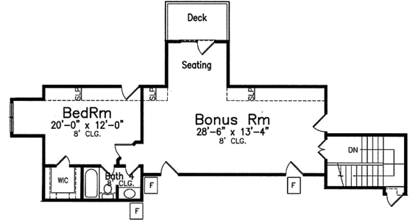 House Plan Design - Traditional Floor Plan - Upper Floor Plan #52-250
