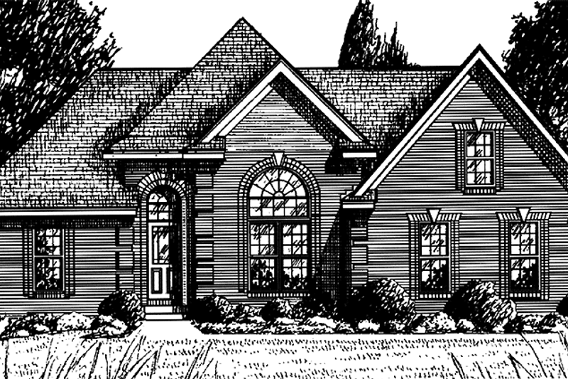 House Blueprint - Country Exterior - Front Elevation Plan #34-262