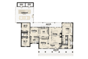 Southern Style House Plan - 3 Beds 3 Baths 2073 Sq/Ft Plan #36-185 