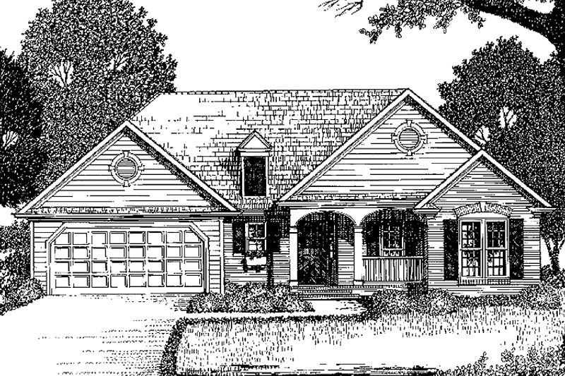 House Plan Design - Exterior - Front Elevation 3 for Country House Plan #129-170 - 3 bed, 2 bath