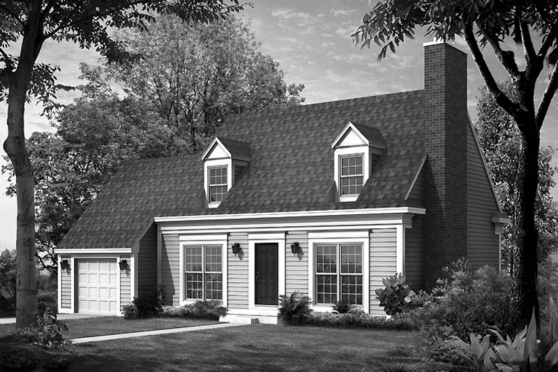 House Blueprint - Colonial Exterior - Front Elevation Plan #72-998