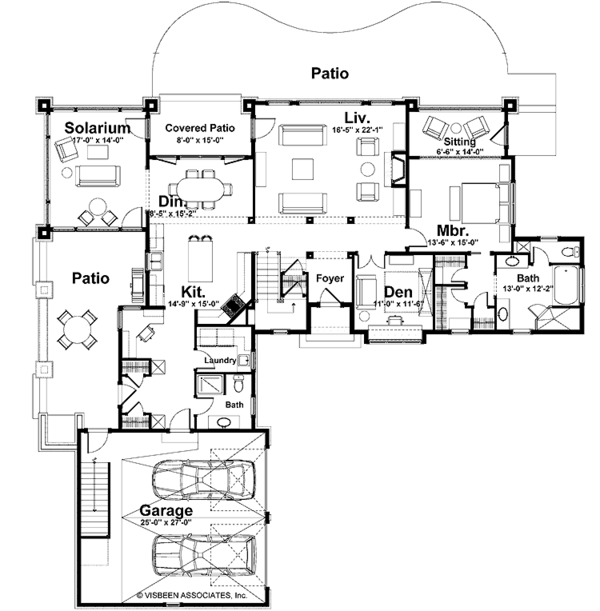 House Design - Craftsman Floor Plan - Main Floor Plan #928-170