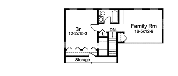 Home Plan - Traditional Floor Plan - Upper Floor Plan #57-256