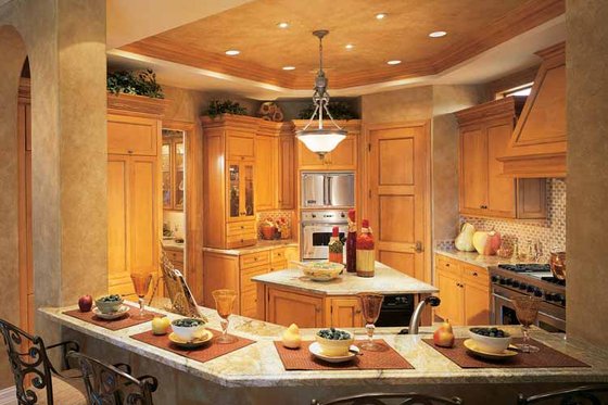 Interior - Kitchen for Mediterranean House Plan #930-54 - 4 bed, 4 bath