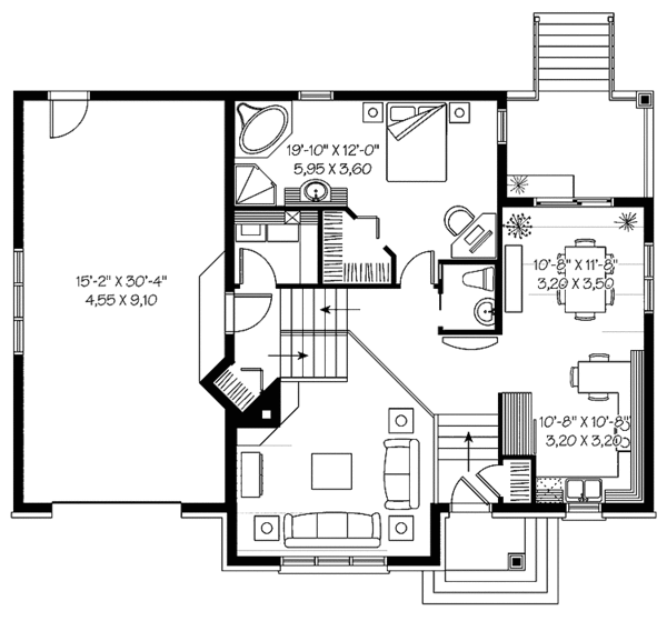 Modern Floor Plan - Main Floor Plan #23-2383