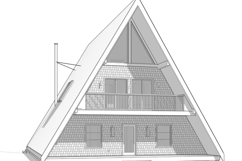 House Blueprint - Exterior - Front Elevation 3 for Cottage House Plan #1114-33 - 4 bed, 3 bath