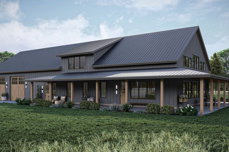 Barndominium Style House Plan - 3 Beds 3 Baths 3176 Sq/Ft Plan #455-475