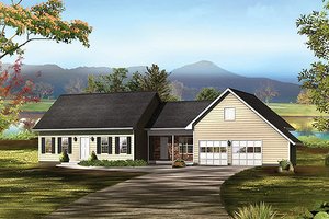 Country Exterior - Front Elevation Plan #57-520