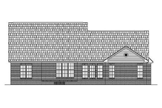Exterior - Rear Elevation for Colonial House Plan #430-32 - 3 bed, 2.5 bath