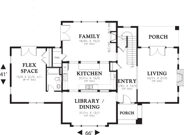 House Design - Traditional Floor Plan - Main Floor Plan #48-564