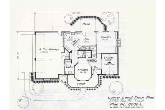 Floor Plan - Main Floor for Colonial House Plan #310-818 - 3 bed, 0 bath