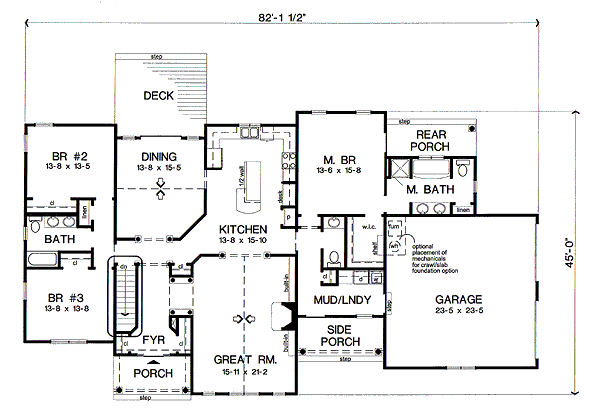 Country Floor Plan - Main Floor Plan #312-621
